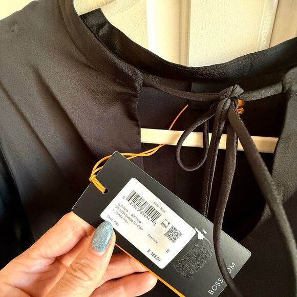 NWT BOSS Orange “Dorena” A-Line dress in black. Size S - Picture 7 of 14